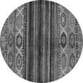 thumbnail image 1 of Ahgly Company Indoor Round Abstract Gray Modern Area Rugs, 8' Round, 1 of 4