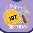 thumbnail image 4 of Inktastic Its My 1st Birthday with Construction Tools Boys Baby Bib, 4 of 4