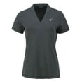 thumbnail image 2 of Women's Cutter & Buck Heather Black Toronto Blue Jays Forge Stretch Blade DryTec V-Neck Polo, 2 of 3