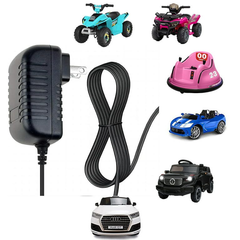 Cfowner 6V Kids Ride On Car Charger, 6 Volt Battery Charger for Kid Trax  Toddler Quad Hello Kitty SUV Huffy Battery-Powered Ride On Toys Accessories  