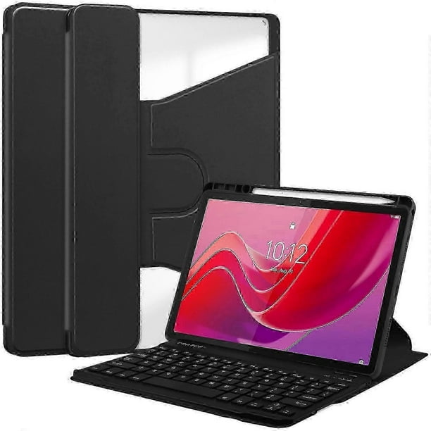For Lenovo Tab M11/xiaoxin Pad 11 2024 Case Pu+acrylic Tablet Stand Cover With Bluetooth Keyboard