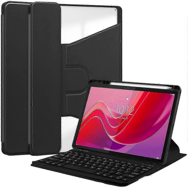 For Lenovo Tab M11/xiaoxin Pad 11 2024 Case Pu+acrylic Tablet Stand Cover With Bluetooth Keyboard