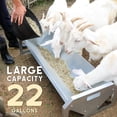 thumbnail image 3 of WORTH Portable 45" Long Galvanized Steel Livestock Feeding Trough, Heavy-Duty Large Capacity Feeder, Easy to Clean, for Calves, Sheep, Horses, Alpacas and Goats, 3 of 8