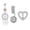 Silver, variant on 3pcs 14G Belly Button Ring Surgical Steel Heart -catcher CZ Belly Rings-Rose gold