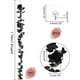 thumbnail image 5 of Guirnalda artificial de rosas negras de 1,74 m (5,7 pies), guirnalda floral colgante de pared con bayas doradas y hojas negras, 5 of 6