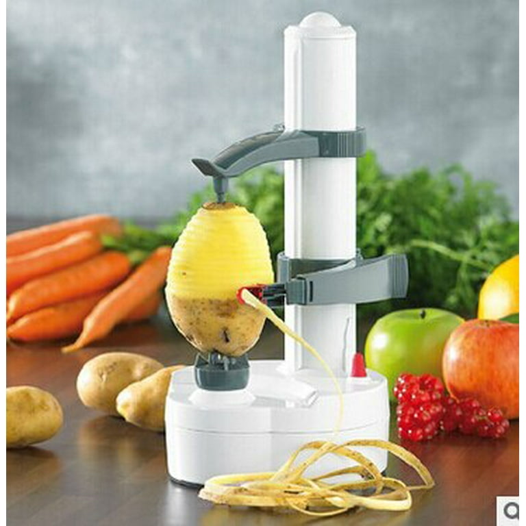 1PC New Electric Spiral Apple Peeler Cutter Slicer Fruit Potato Peeling  Automatic Battery Operated Machine with Charger Eu Plug