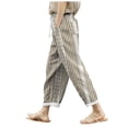 thumbnail image 2 of Women's Casual Comfort Ethnic Style Vertical Stripe All Purpose Lace Up Trousers Casual Pants for Women plus Size Business Casual Pants for Women 2x Two Piece Pants Outfits for Women Casual Women, 2 of 6