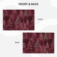 thumbnail image 4 of Linen Placemat With 18×12in Double Stitching Is Effectively Insulated And Foldable For Family Hotel Picnic Trips Realistic Forests Camouflage Pattern Conifer Maroon_2 Four Pieces, 4 of 8