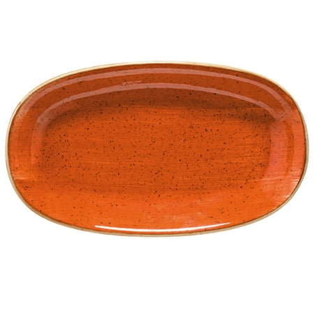 Terracota 13" x 7.5" x h:1.5" Oval Terracotta Porcelain Platter