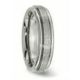 thumbnail image 5 of Titanium Grooved Edge 6mm Satin and Polished Band, 5 of 11
