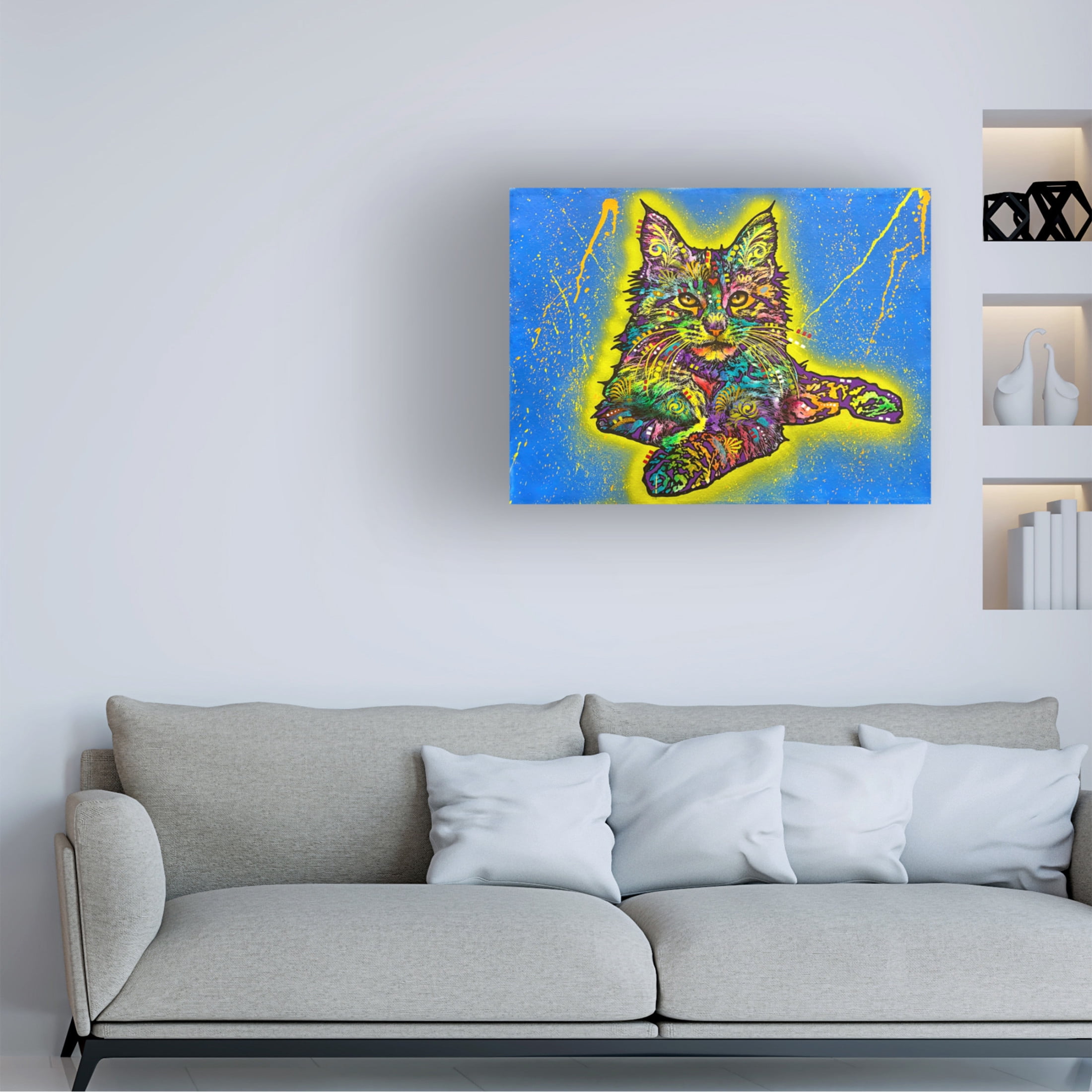 Canvas Wall Art - Dean Russo 'Maine Coon 2' Wall Art for Living Room, Bedroom, or Office Décor by Trademark Fine Art - 24 x 18 Inches