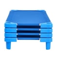 thumbnail image 3 of 4-Pack Stackable Daycare Cot, 52"x23" Toddler Nap Bed, Portable Preschool Sleep Cot, Blue, 3 of 6