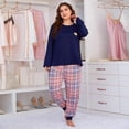 thumbnail image 2 of Conjunto de pijama Love Print de manga larga para mujer, 2 of 7