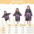 thumbnail image 4 of FORMRS Wearable Blanket Hoodie with Sleeves for Kids Cozy Flannel Sweatshirt, Black Roses, 4 of 7