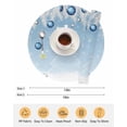 thumbnail image 6 of 15 Inch Round Placemats Set of 6, Blue Ombre Christmas Tree Non Slip Heat Insulation PP Table Mats, Xmas Balls Pine Needles Snowflake Washable Place Mats for Kitchen Dining Party Table Decor, 6 of 7