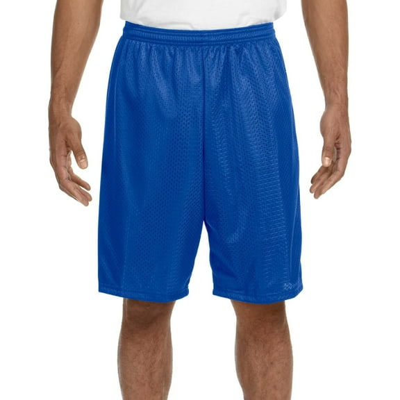 A4 Apparel N5296 Nine Inch Inseam Mesh Short - Royal - 2X-Large