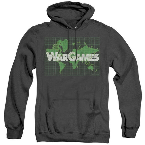 Wargames Game Board Adult Heather Hoodie Sweatshirt Black