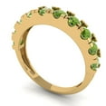 thumbnail image 2 of 1 ctw Wedding Band for Women - 14K Yellow Gold Natural Peridot Stackable Eternity Ring, 2 of 6