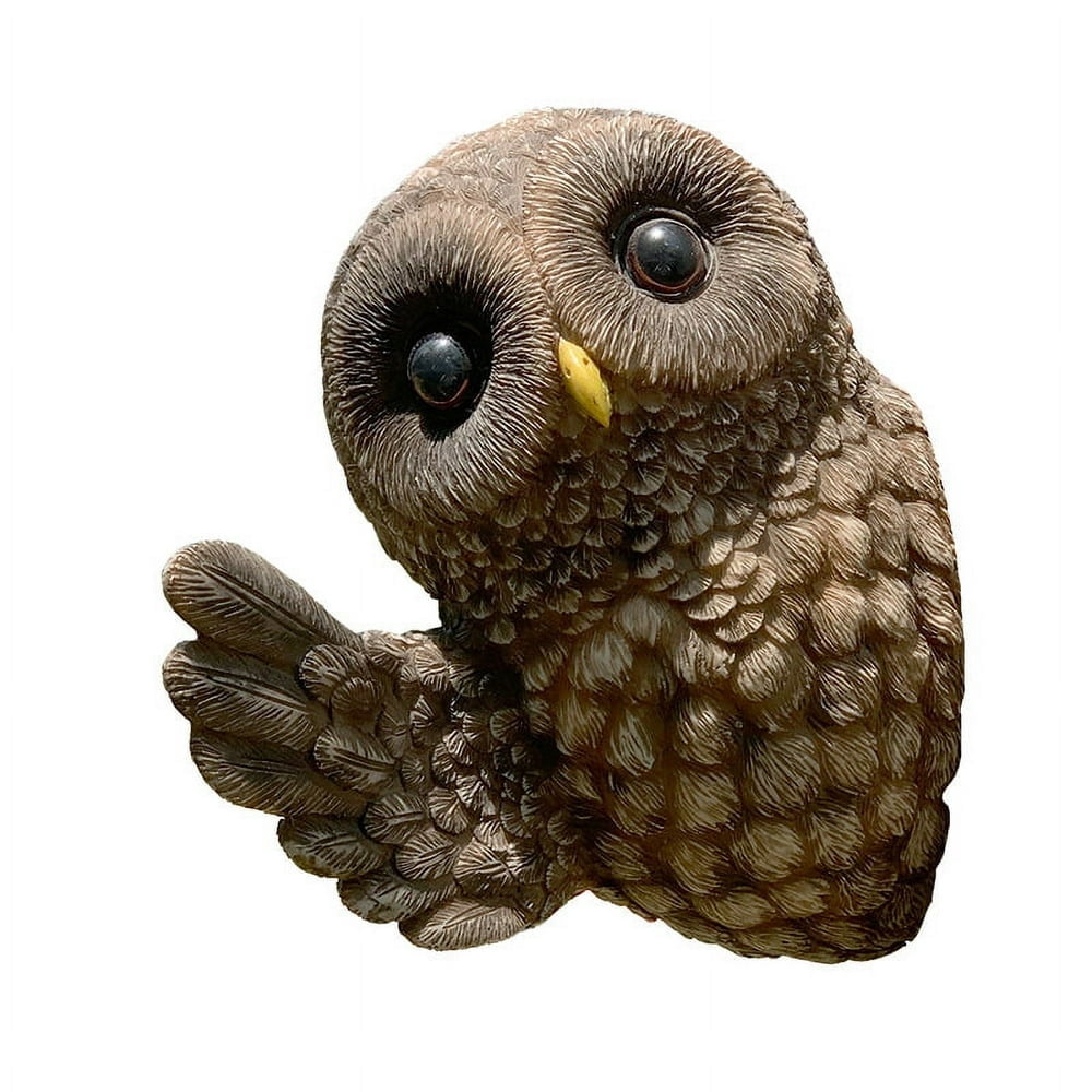 Garden Decor Tree Owl Decor Outdoor Owl Yard Sculpture Resin Owl Statue Tree Decor