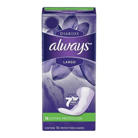 Protectores diarios Always largo 16 pzas