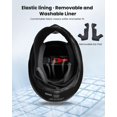 thumbnail image 4 of Casco de moto ILM integral DOT modelo JK313 (S, azul), 4 of 7