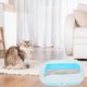 thumbnail image 1 of unbranded Portable Cat Litter Box Sky Blue Semi Enclosed for Home and Travel Use, 1 of 7