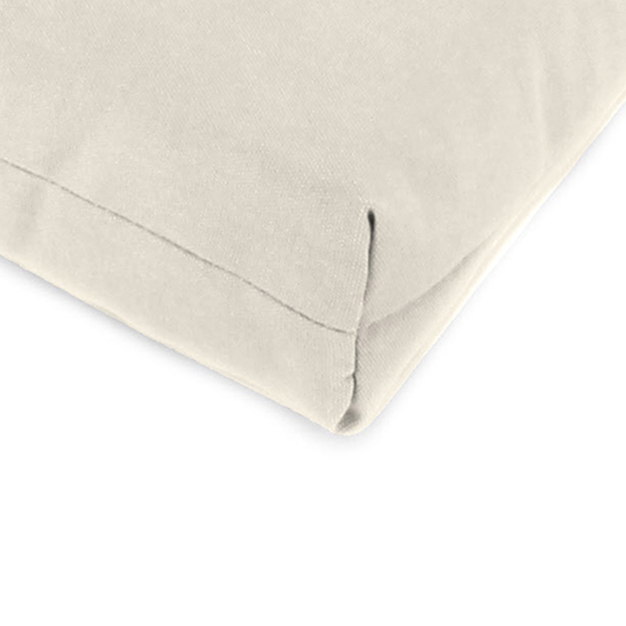 Jordan Manufacturing 44" x 22" Veranda Cream Solid Rectangular Outdoor Chair Cushion with Ties and Hanger Loop (2 Pack)