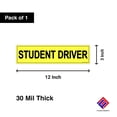 thumbnail image 3 of Flexible Magnets Student Driver' Magnet - Bumper Stickers for A New Driver - Car Sign (12" x 3"), 3 of 4