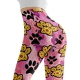 thumbnail image 5 of DISNIMO Dog Paw Printed High Waisted Workout Leggings for Women, Soft Workout Yoga Pants Tummy Control Yoga Pants Leggings for Sports, Pink, S, 5 of 6