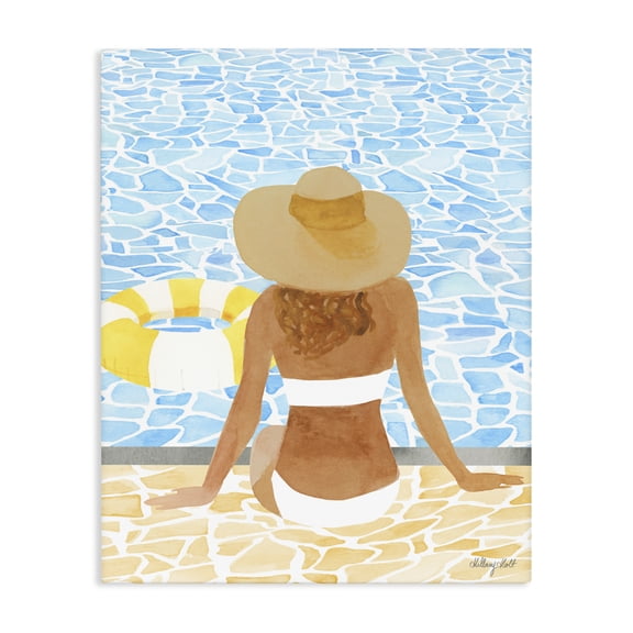 Stupell Industries Coastal Summer Poolside Chill Canvas Art, 16 x 20, by Hillary Holt