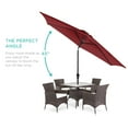 thumbnail image 3 of Best Choice Products 10ft Outdoor Steel Market Patio Umbrella w/ Crank, Tilt Push Button, 6 Ribs - Red, 3 of 8