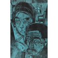 thumbnail image 2 of Ernst Ludwig Kirchner 11x14 Black Ornate Wood Framed Double Matted Museum Art Print Titled: Peasant Pair in the Hut (Andres and Annamargret Muller) (1919), 2 of 5