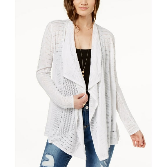 Petite Pointelle Knit Cardigan Bright White PS