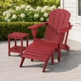 thumbnail image 6 of Folding Adirondack Ottoman set of 2, HDPE Outdoor Adirondack Chair Footrest for Outside Indoor,19.7in W, Red(Set of 2), 6 of 6