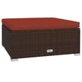 thumbnail image 5 of vidaXL 10 Piece Garden Lounge Set with Cushions Brown Poly Rattan, 5 of 5