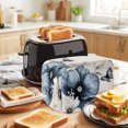 thumbnail image 3 of Toaster Cover 2 Slice, Blue Spring Floral Dustproof Bakeware Oven Protector with Top Hook, Botanical Watercolor Butterfly Waterproof Small Kitchen Appliance Toasters Dust Cover, 12"x7.5"x8", 3 of 9
