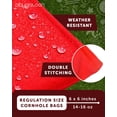 thumbnail image 3 of Play Platoon Premium Weather Resistant Duck Cloth Cornhole Bags - Set of 8 Bean Bags for Corn Hole Game - 4 Red & 4 Black..., 3 of 7