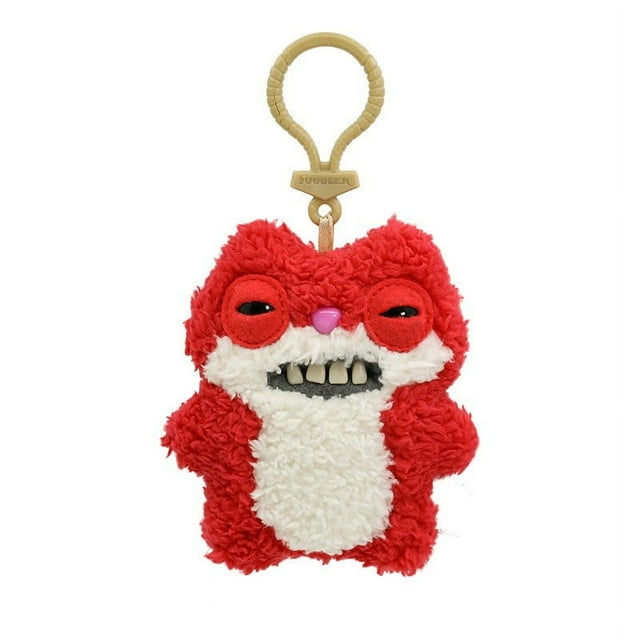Peluche Llavero Fuggler 12cm KEVCHE Monstruo de Los Dientes Feos Rojo para Todas las Edades
