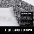 thumbnail image 6 of GORILLA GRIP Chenille Bath Rug 24x17, Rubber Backing Quick Dry Washable Microfiber Mats, Grey, 6 of 10