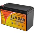 thumbnail image 1 of Bater&iacute;a LiFePO4 de 12 V 8 AH, bater&iacute;a de litio Grupo 31 incorporada 100 A BMS 8000+ ciclos profundos, recargable, 1280 Wh, fosfato de hierro de litio, IP65, impermeable para alma, 1 of 7