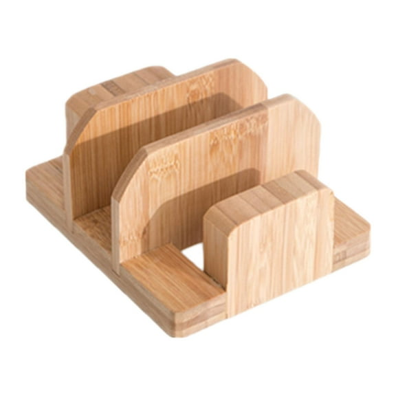 deevoka Bamboo Cutting Board Storage Rack Organizer for Plates Pan Lids Baking Sheet