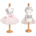 thumbnail image 3 of HQREA Dog Birthday Outfits Dress with Crown Pet Cat Tutu Skirt Party Wedding Dress Princess Costume for Small Dogs, 3 of 5