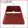 thumbnail image 7 of 22-Inch Water Hyacinth Christmas Tree Collar, Woven Tree Square Base Cover with Cord Cut Out, Red, 7 of 7