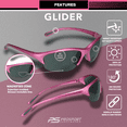 thumbnail image 2 of proSPORT Bifocal Reader Sunglasses for Men & Women | Semi Rimless ANSI Z87 Safety Rated Protective Sunglasses| Pink Frame Smoke Lens, 2 of 7