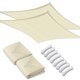thumbnail image 1 of Yescom 2 Packs 16'x16' 97% UV Block Square Sun Shade Sail Beige Top Canopy Outdoor Patio Pool Garden, 1 of 9