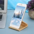 thumbnail image 1 of Double Sided Walnut Desktop Tablet PC Holder Wood Tablet Stand Mobile Phone Stand Bracket Accessory, 1 of 7