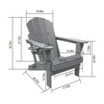 thumbnail image 2 of Llinc Store Folding Adirondack Chair with Side Table, Sillas Para Patio Exterior Set - Composite Outdoor Patio Chair with Wood Texture, (2 Chairs and 1 Table), 2 of 10