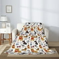 thumbnail image 2 of Throw Blanket for Couch Sofa and Bed, Cute Dog woof Puppy Super Soft Plush Throw Blanket, Fuzzy Cuteness Comfy Warm Washable Flannel Blanket & Throws for All Season, 2 of 5