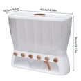 thumbnail image 6 of 6-Grid Rice Dispenser Kitchen Dry Food Dispenser Grain Container Food Storage, 6 of 16