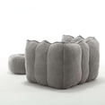 thumbnail image 3 of MEIGUGAO Adult Solid Print Oversized Bean Bag Chair, Grey, 3 of 14